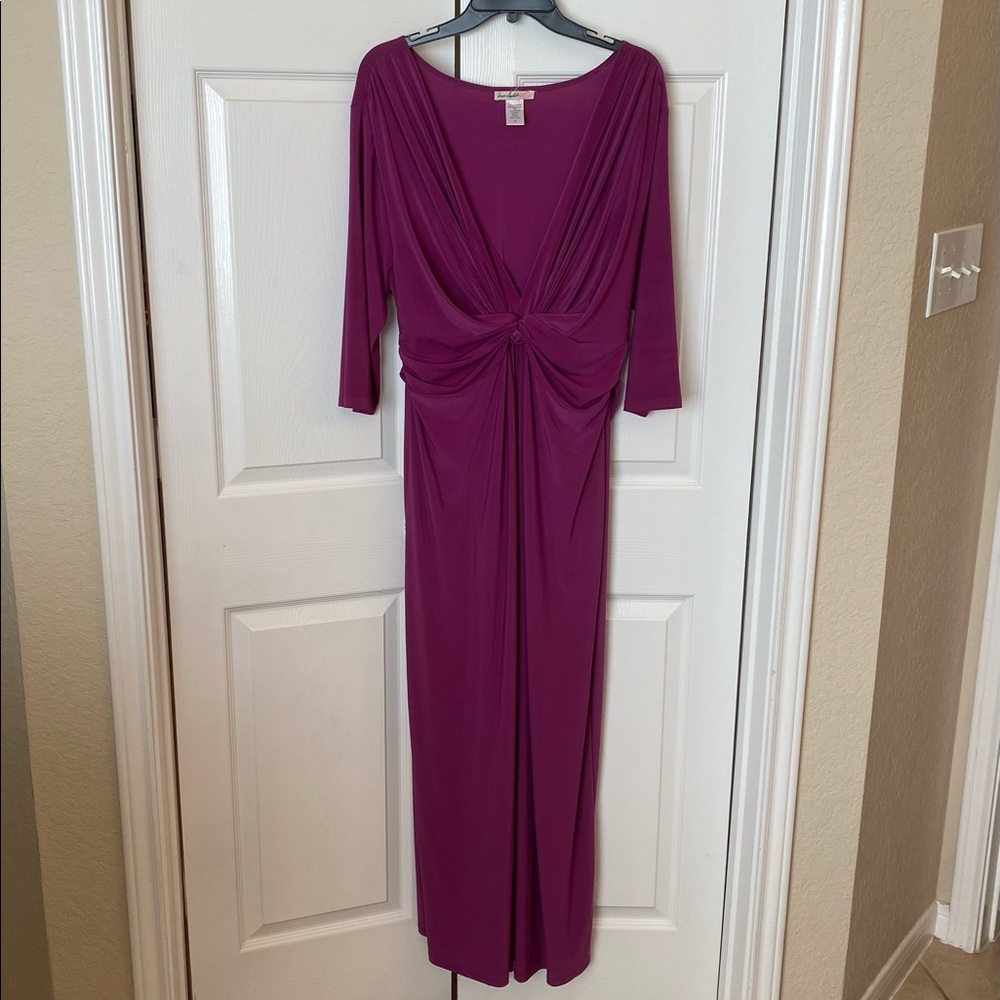 Dark pink Maxi dress with back tie